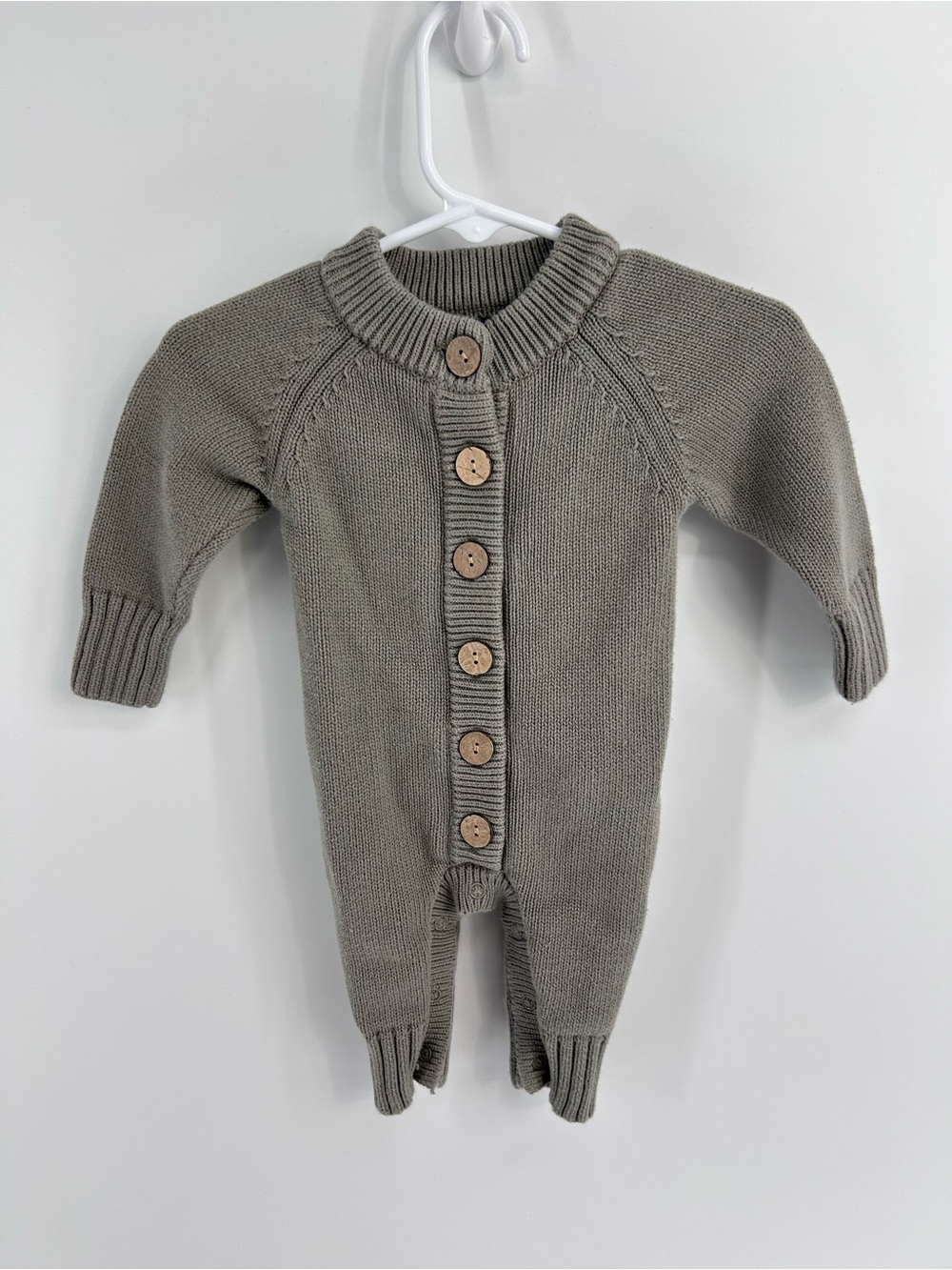 Caden Lane Knit Button-Up Baby Romper - Newborn